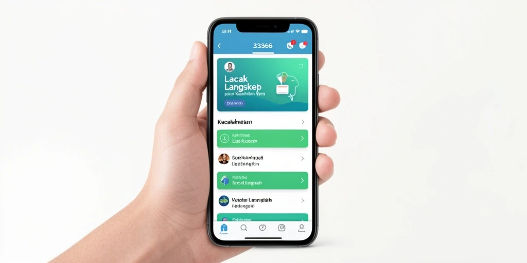 Antarmuka aplikasi 333666 menampilkan data pelacakan langkah yang jelas dan informatif.
