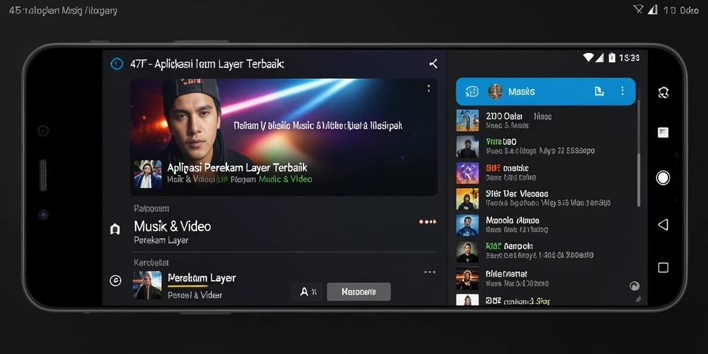 Antarmuka pengguna 47F untuk merekam layar dengan mudah.