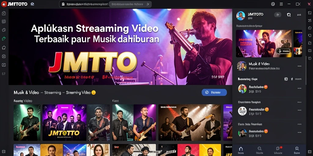 Antarmuka JMTOTO yang menarik untuk Streaming Video.