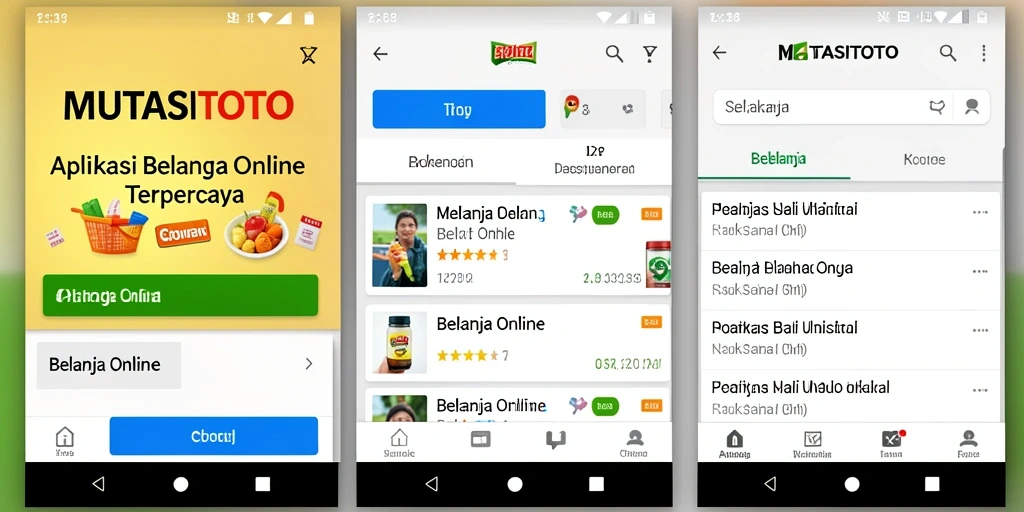 Tampilan antarmuka aplikasi MUTASITOTO yang modern dan menarik.