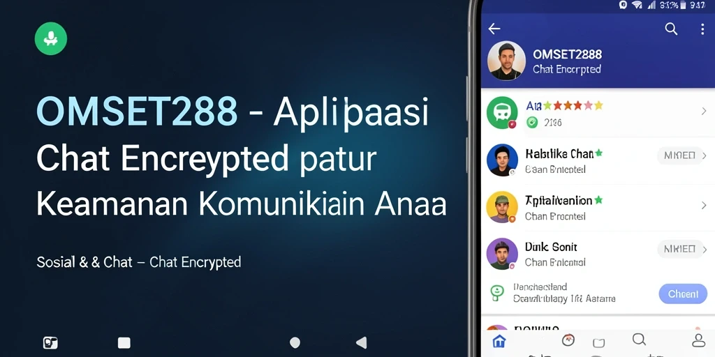 Antarmuka utama aplikasi OMSET288 dengan fitur Chat Encrypted yang menarik.