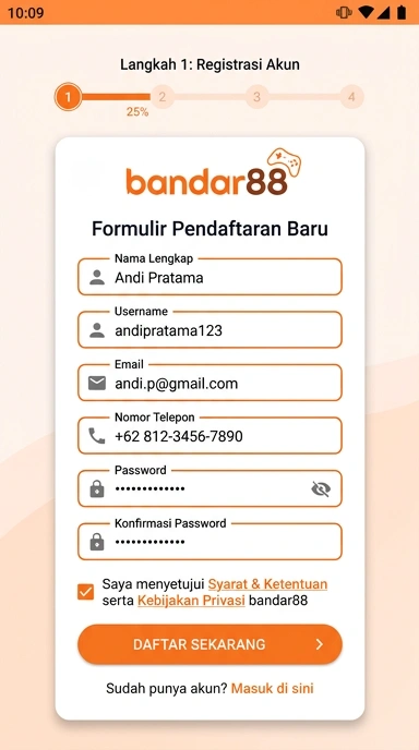 Daftar Akun Baru Bandar88 dengan Mudah